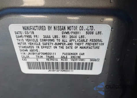 2019 Infiniti Q70 3.7 Luxe z USA, uszkodzony, nr VIN JN1BY1AP7KM500111